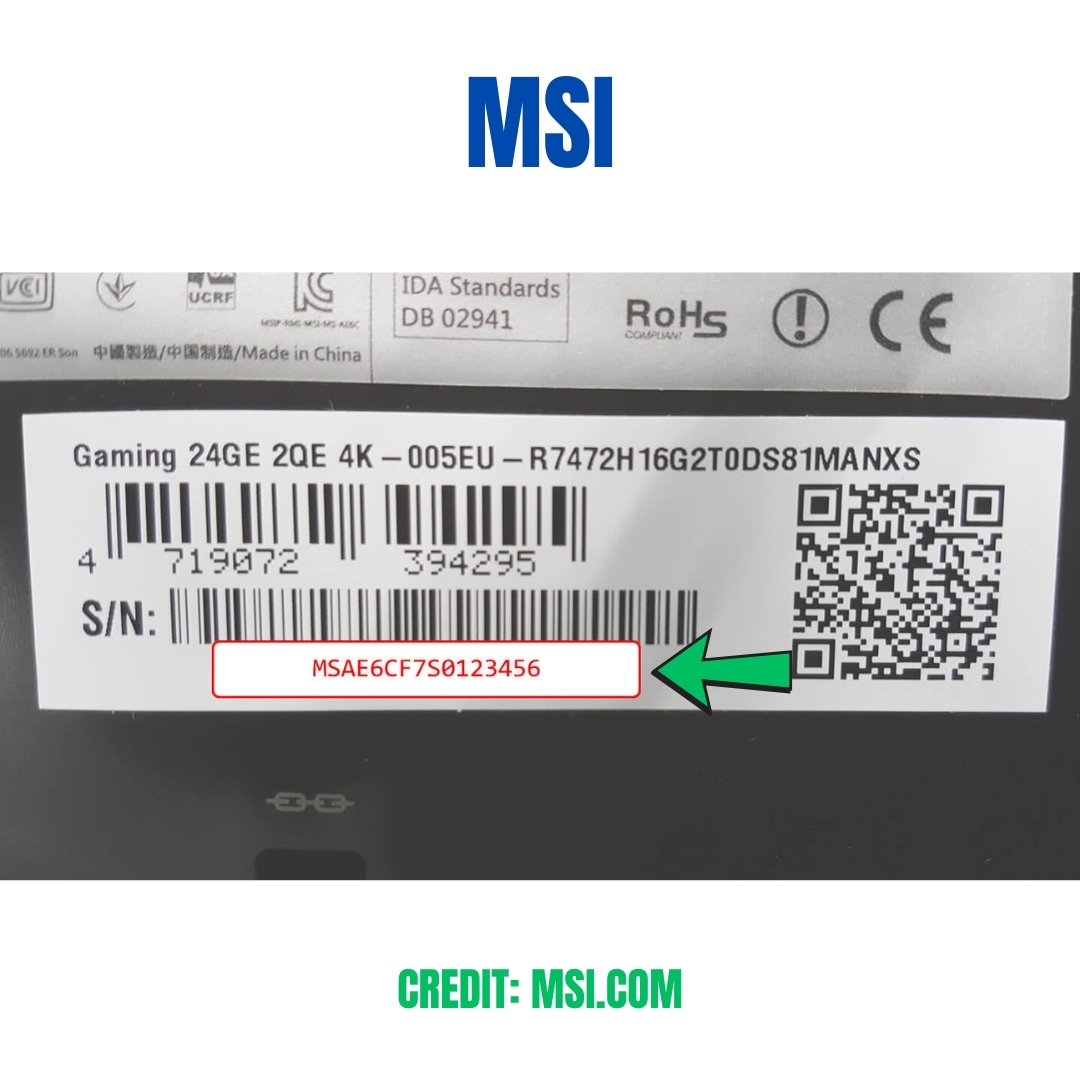 MSI Serial Number Location