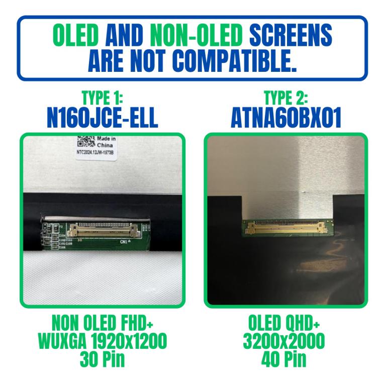 Reference image related to OLED and non-OLED screen components