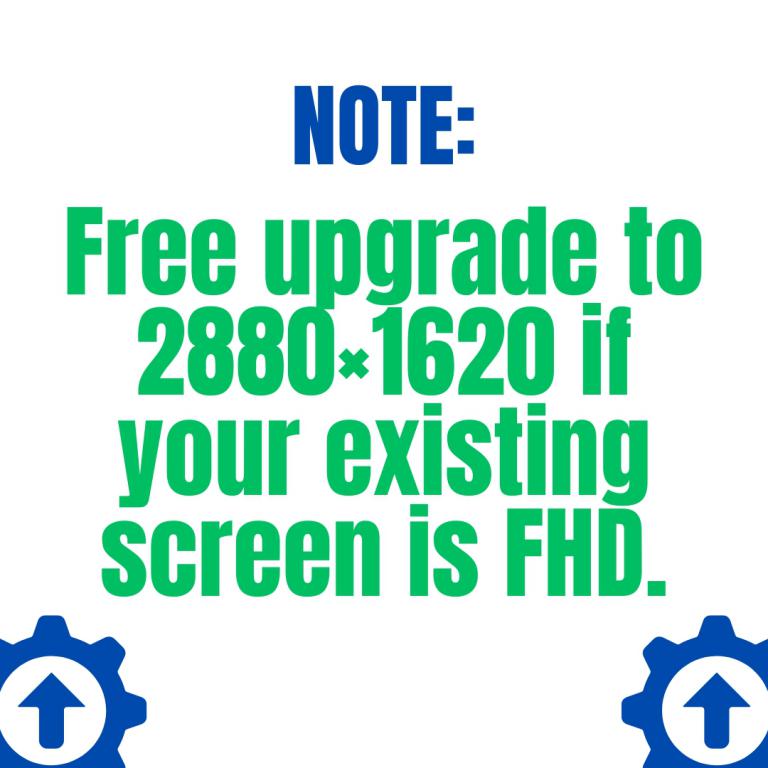 Display assembly reference image for resolution upgrade offer