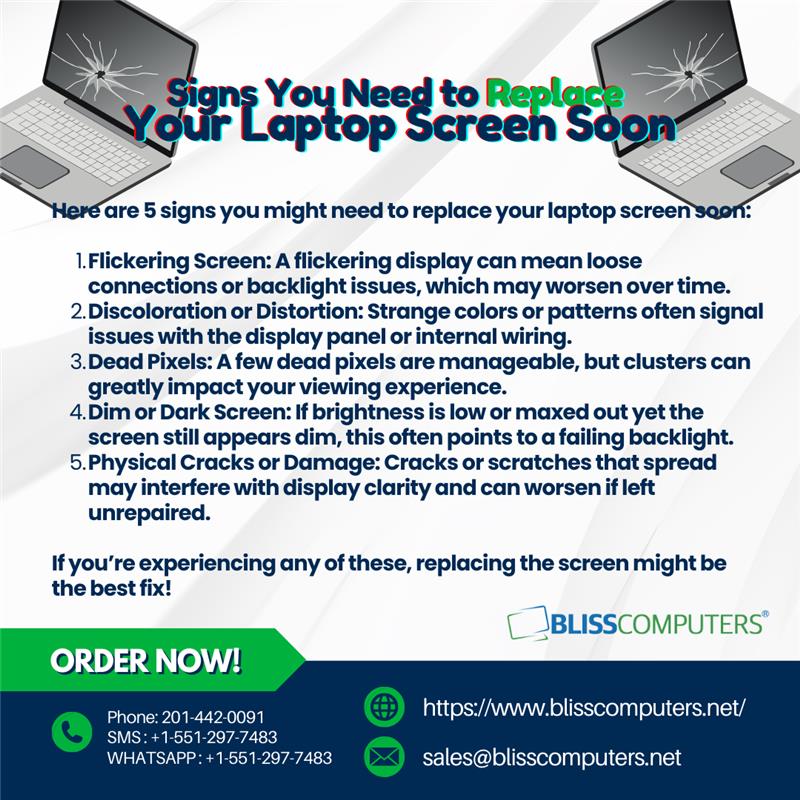 SIGNS YOU NEED TO REPLACE YOU LAPTOP SCREEN SOON (#1589) - Bliss Computers