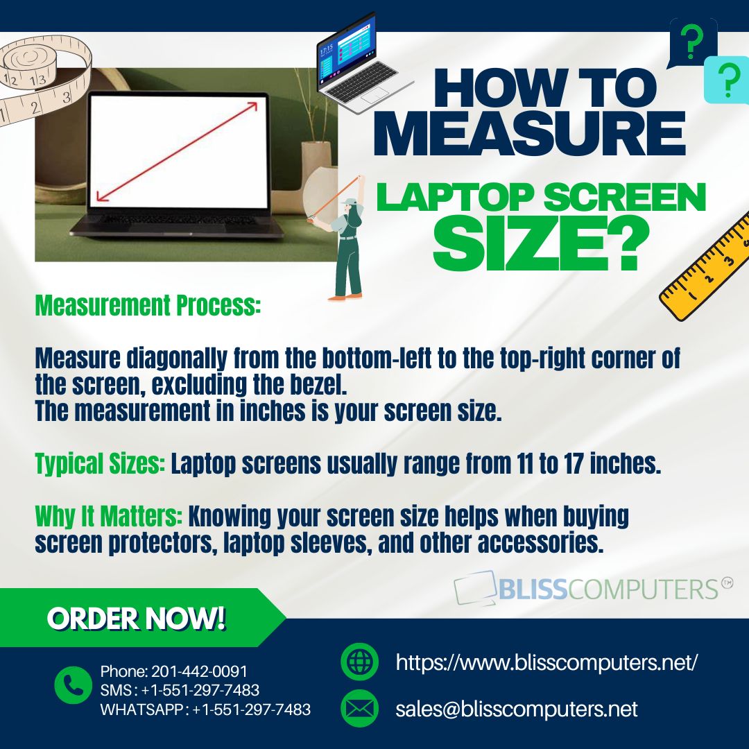 HOW TO MEASURE LAPTOP SCREEN SIZE (1543) Bliss Computers