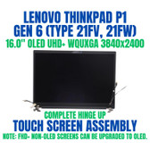 1 of 9-image forLenovo ThinkPad P1 Gen 6 16" WQUXGA Touch OLED LCD Screen 5M11D12336