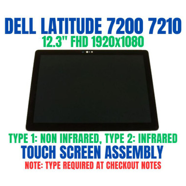 HF46N Dell Latitude 7202 Rugged Tablet Genuine 11.6 HD LCD Screen