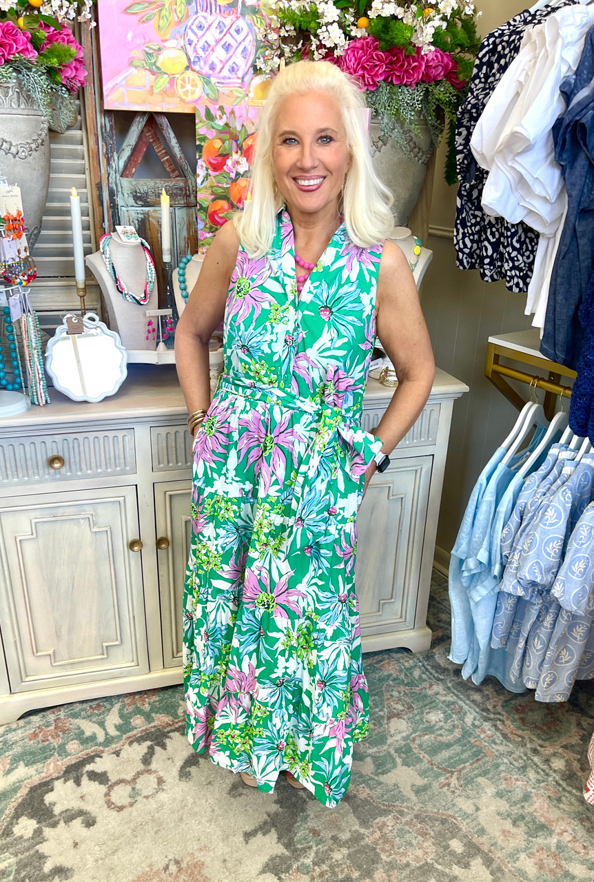 apple green midi dress Adrienne: Nina Midi Dress