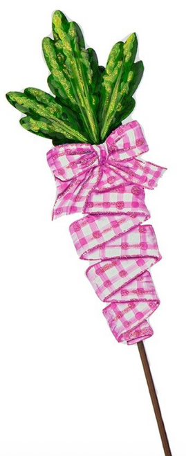 Stake, Ribbon Carrot MEDIUM Pink Stake, Ribbon Carrot MEDIUM Pink
