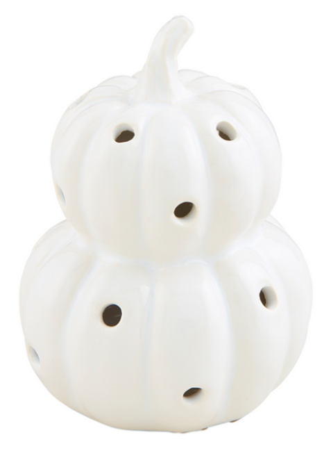 Sitter, Light Up White Pumpkin Stack Sitter, Light Up White Pumpkin Stack