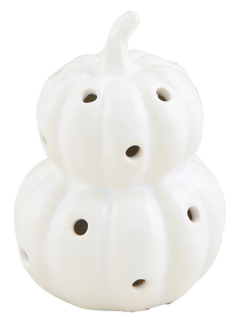 Sitter, Light Up White Pumpkin Stack