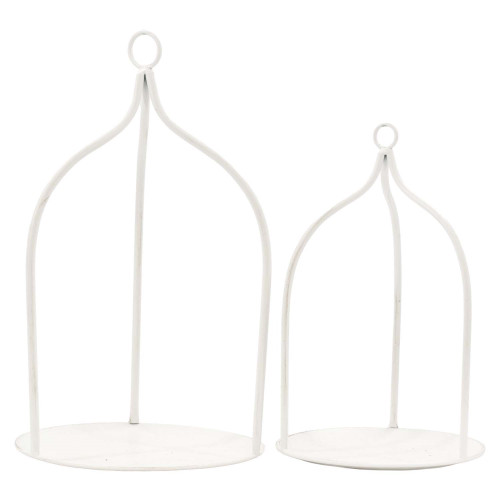 Lanterns, White Open Metal Open