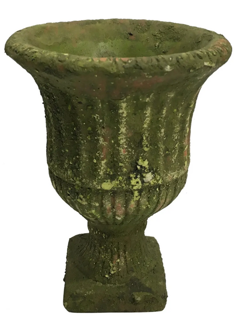 Urn, Aged Green Garden SMALL