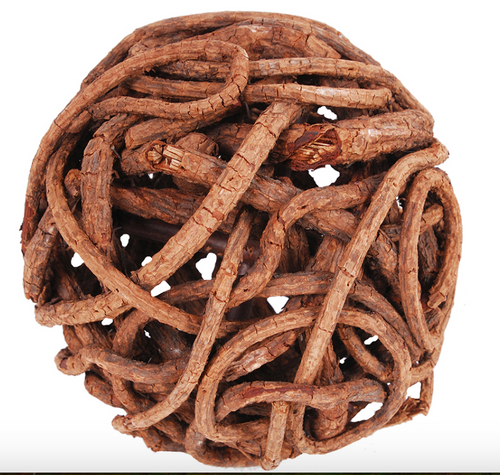 Ball, Tangled Wood Sphere Brown 8"