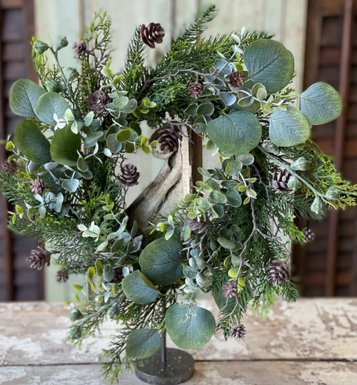 Candle Ring, Arbordale Eucalyptus 16"