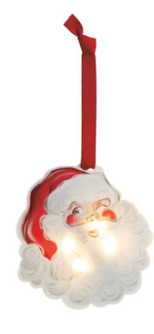 Ornament, Acrylic Santa, Light-Up