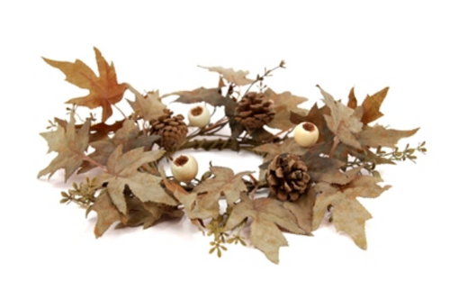 Candle Ring, Maple Leaves 12"