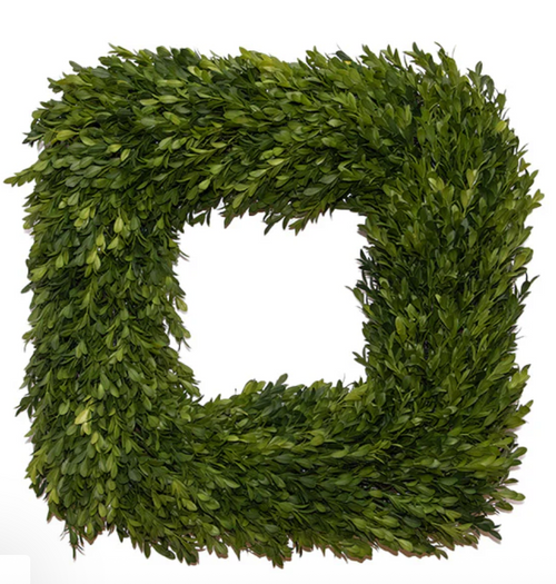 Boxwood Wreath, Square 18"