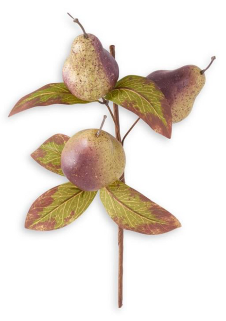 Pick, Burgundy & Green Speckled Pear 13"
