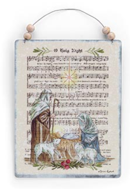 Ornament, Tin "O Holy Night"