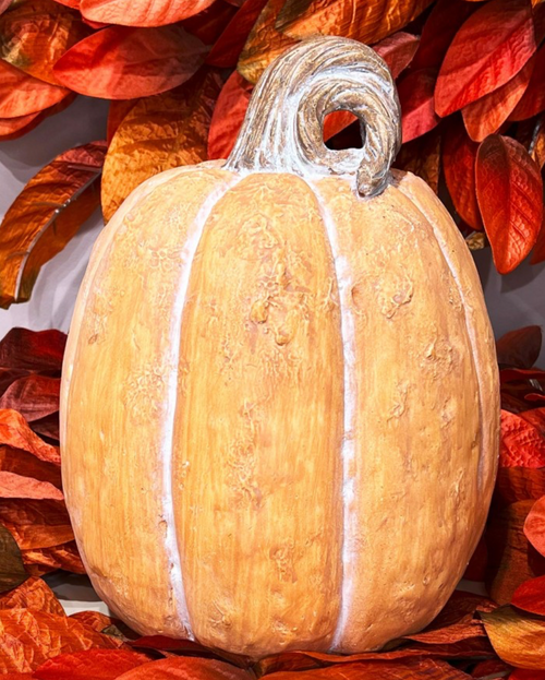 Pumpkin, Resin Orange Tall 10.6 x 8