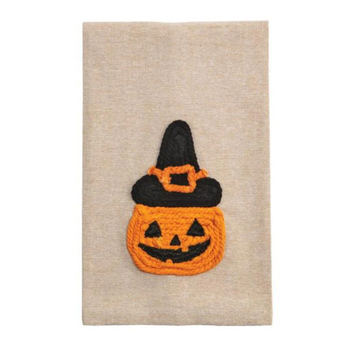 Hand Towel, Pumpkin Rope Applique