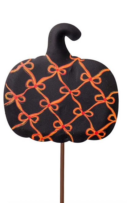 *NEW* Stake, Orange Bow Pumpkin Short