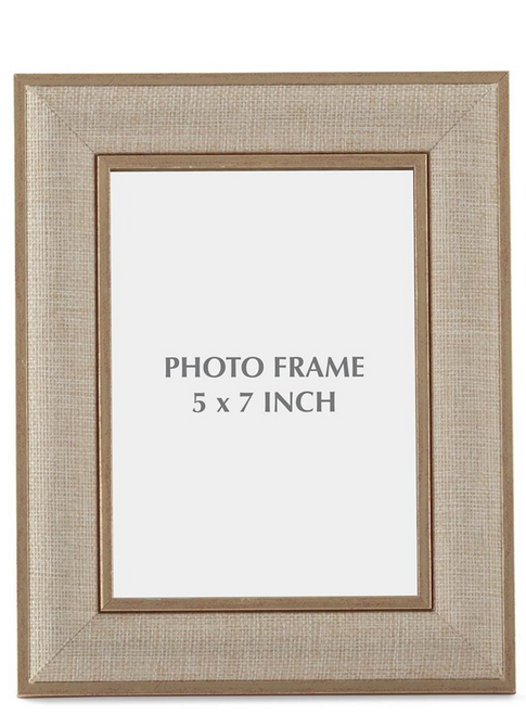 Gold Linen Photo Frame, 5x7