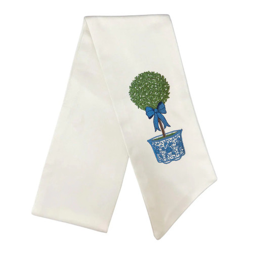 Sash, Topiary Chinoiserie With Red Bow STANDARD