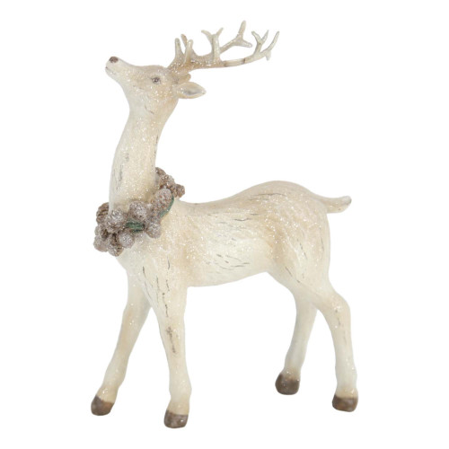 Resin Deer w/Neck Wreath