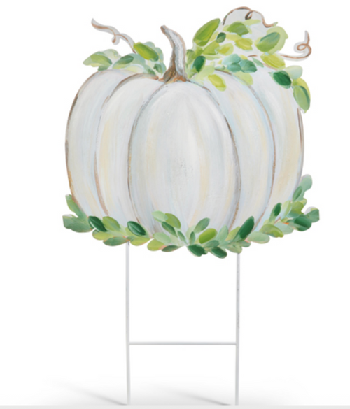 *NEW* Stake, Pumpkin Patch Yard White 38.5"