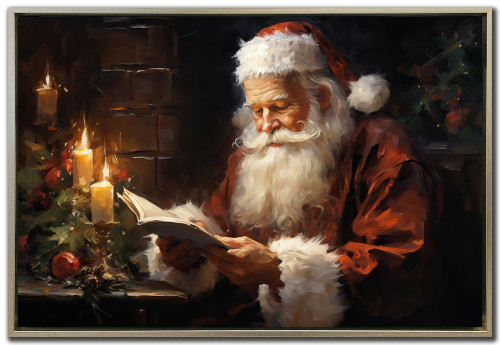 Wall Art, Santa Reading 24"x36"