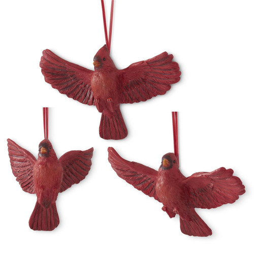 Ornament, Resin Cardinal Assorted