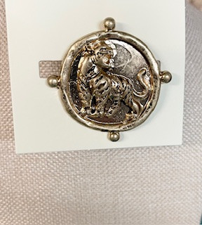 Brooch, Standing Tiger Gold