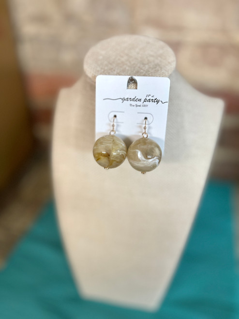 Earrings, Marble Balls
