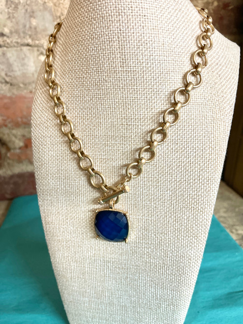 Necklace Navy Toggle JV