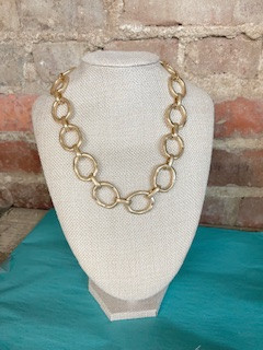Necklace, Linked Oval Chain Gold