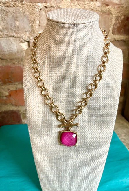 Necklace Pink Toggle JV