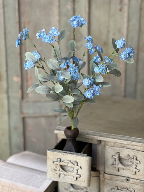 *NEW* Stem, Layette Daisy Blue Flower 20"