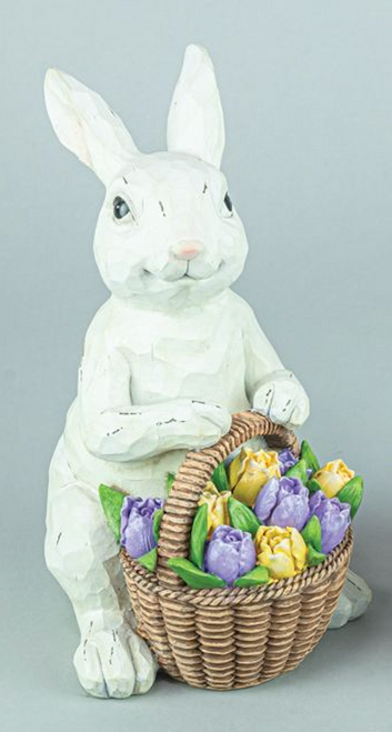 *NEW* Bunny, Basket Full of Flowers