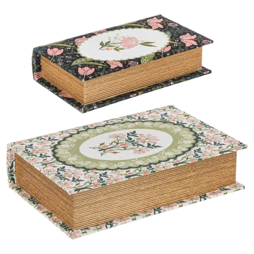 Book, Floral Green and Black