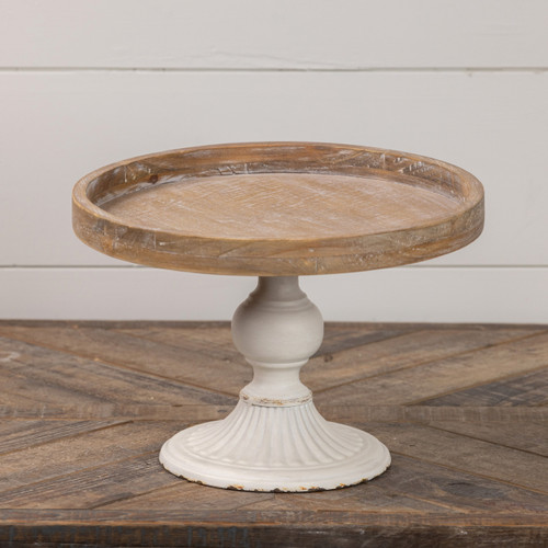 Pedestal, Wood & Metal 12"