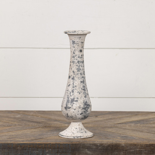 Vase, Grey Metal 12.25" SMALL