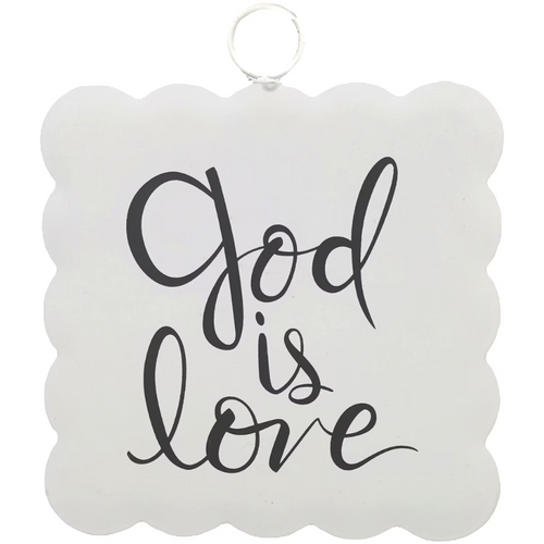 *NEW* Mini Art Scallop "God is Love" 6x6