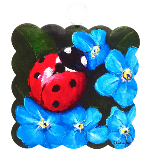 *NEW* Mini Scallop Art Ladybug 6x6