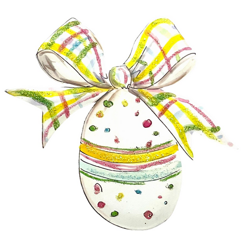 *NEW* Egg & Plaid Bow Magnet