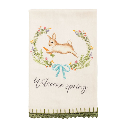 Towel, Welcome Spring Bunny Tea