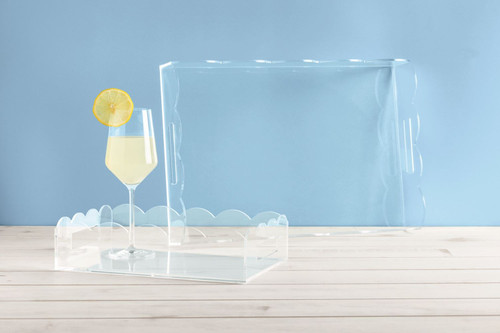 Trays, Scallop Acryllic