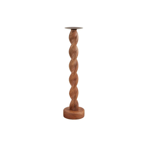 Candlestick, Wood Twisted MEDIUM
