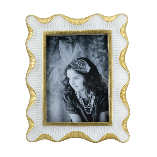 Photo Grame, Stone Powder and Resin Frame WIth Gold Finish