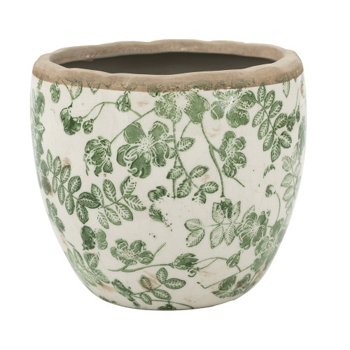 Planter Top, Green Chinoiserie LARGE