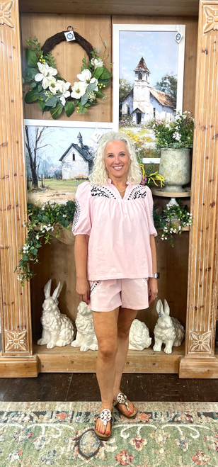 Top, Humphrey Embroidered LARGE