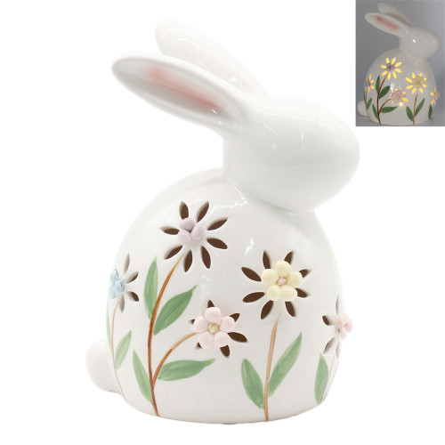 Bunny, Lighted Large Porcelain