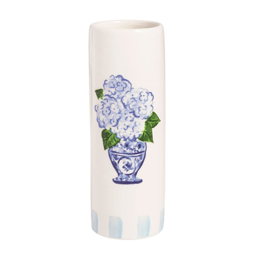 Vase, Bud Vase With Hydrangea Chinoiserie